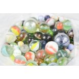 A group of vintage marbles.