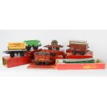 A group of seven Hornby examples, to include Liverpool Cables wagon, LMS Furniture Removals