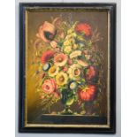 A Dutch style still life of flowers, oil on board, unsigned, 48 by 34cm.