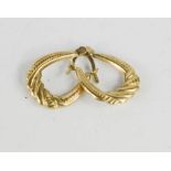 A pair of 9ct gold hoop earrings.