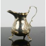A silver jug, embossed with flowers, Birmingham, 1.73toz
