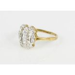 A 9ct gold cubic zircona ring, 3g.