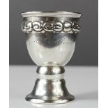 A silver Danish egg cup, by possibly Soren Georg Kjeldsen.