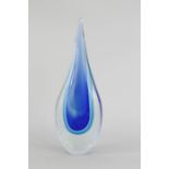 A Murano blue glass ornament.