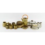 A stoneware Studio pottery tea set and group of Denby ware.