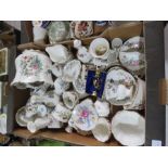 A group of mixed ceramics to include Aynsley flower pot, vases, and other items.