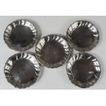 A set of silver plated Danish coasters/dishes..