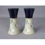 A pair of Lovatts Langleyware vases, 6 inches high.