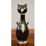 A Goebel vinagrette in the form of a cat, 1959, 24cm high.