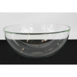 A large glass bowl.