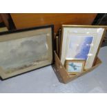 A group of pictures including original watercolours.