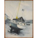 L Connolly (20th century) 1973, Yacht in the bay, dated 1973.