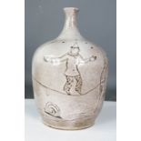 Picasso; terracotta glazed vase titled Slow Tightrope, inscription to the base, Limited Edition