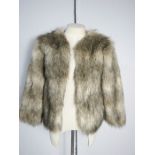 A Jack Wills faux fur jacket, size 8.