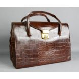 A Vintage crocodile 1930s ladies bag.