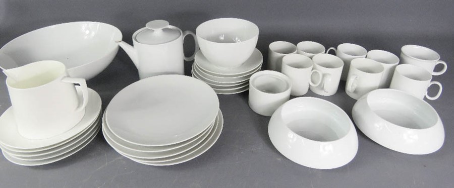 A quantity of Rosenthal and other German white porcelain teaware.