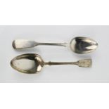A pair of silver serving spoons, 3.73toz.