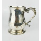 A silver tankard, with gilded interior, London 1794, EJH to the handle and ITE initials to the base,