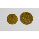 A 1668 Thomas Davie, His Half Penny and an 1814 token.