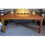 A Chippendale style mahogany coffee table.