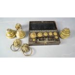 A set of weights, a bakelite boxed set etc.