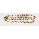 A 9ct gold chain link necklace, 25g.