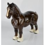 A Beswick shire horse, 27cm tall.