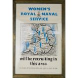 An original WWII Women's Royal Naval Service recruiting poster