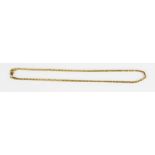 A 9ct gold necklace with shaped links, 12.7g.