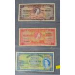Bank notes: Bermuda Government 5 shillings, 10 shillings, one pound etc.