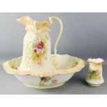 A Victorian jug and bowl set.