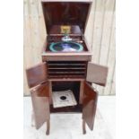 A HMV floor standing gramophone.