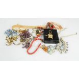 A group of costume jewellery including watches, bracelet etc.