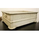 An Aluminium Lyons & Co bread box, 45 by 20 by 59cm.