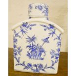 A blue and white Indiana Jane tea caddy, 1970s.