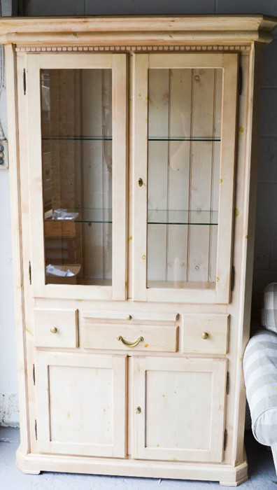 Bo Bo lifestyle buffet in antique white pine, 120 by 210 by 53cm.