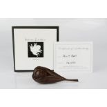 Adam Binder limited edition bronze Fruit Bat, 24/250, with original box and certificate.