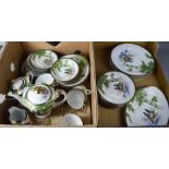 A Chinese tea service, tea pot, hot water, cups, saucers, plates and platters.