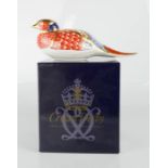 Royal Crown Derby pheasant paperweight.