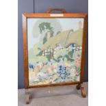 Anne Hathaways cottage needlework fire screen.