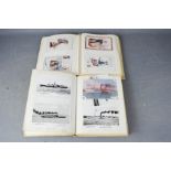 Two folders of postcards, some of military interest.