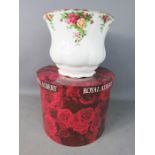 A Royal Albert Old Country Roses planter in the original box.