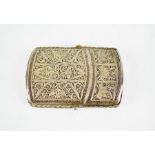 A silver filigree card case, 3.58toz.