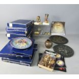 A quantity of Egyptian memorabilia including plates, pyramid, and pharaoh statues, Royal