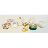 A quantity of trinket boxes, to include Royal Doulton examples. (10)