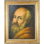 An 18th century Italian oil on canvas, depicting a bearded gentleman.