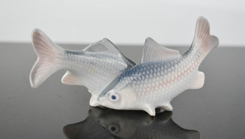 A Copenhagen porcelain pair of fish 2870.