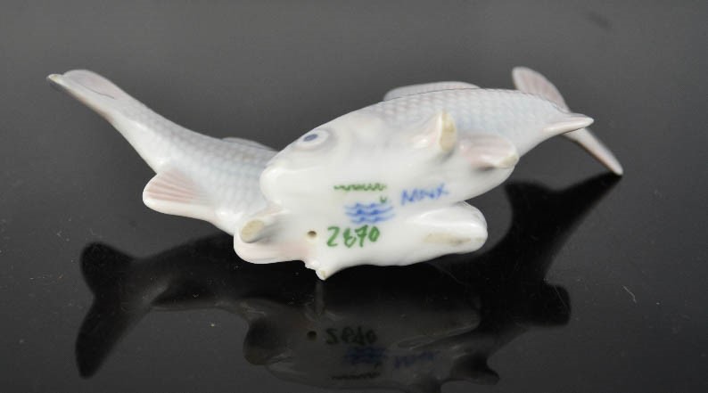 A Copenhagen porcelain pair of fish 2870. - Image 2 of 2