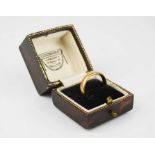 A 22ct gold wedding band, in the original presentation box by Leighton & Sons of Lancaster, size