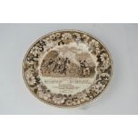 L Lebeuf & Thibault Montreau French Revolution plate, 21cm diameter.